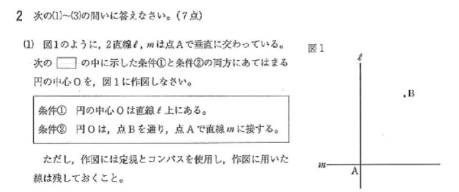 中学生 高校受験情報 3 9 12年 静岡県立高校入試 数学 ２ １ 作図ソフト